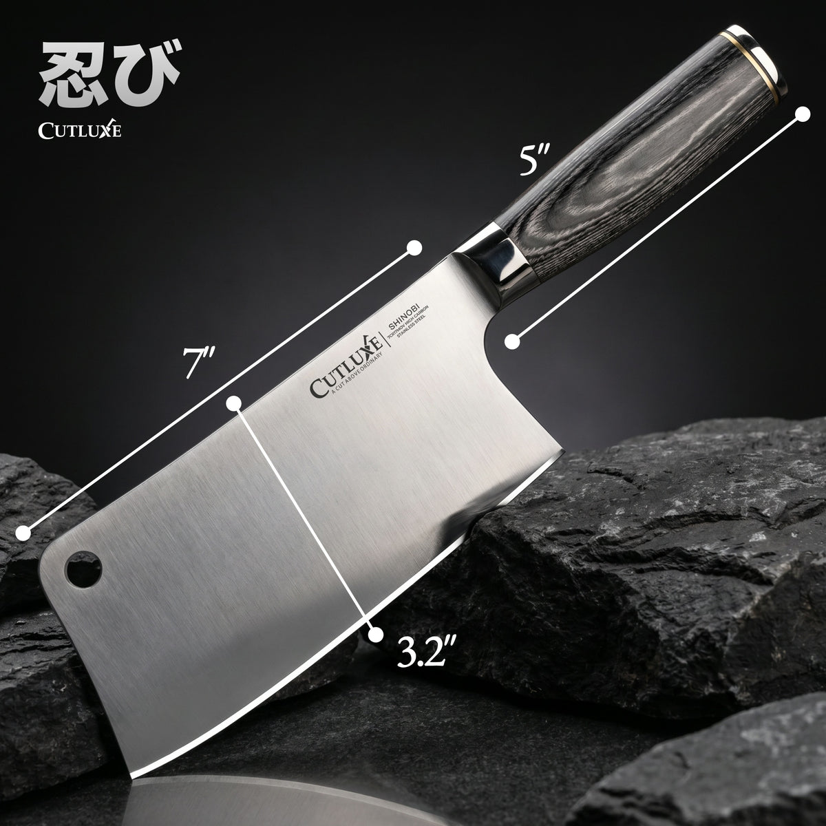Product image 6 of 18: 7" Meat Cleaver Knife – Shinobi – image 5 of 17