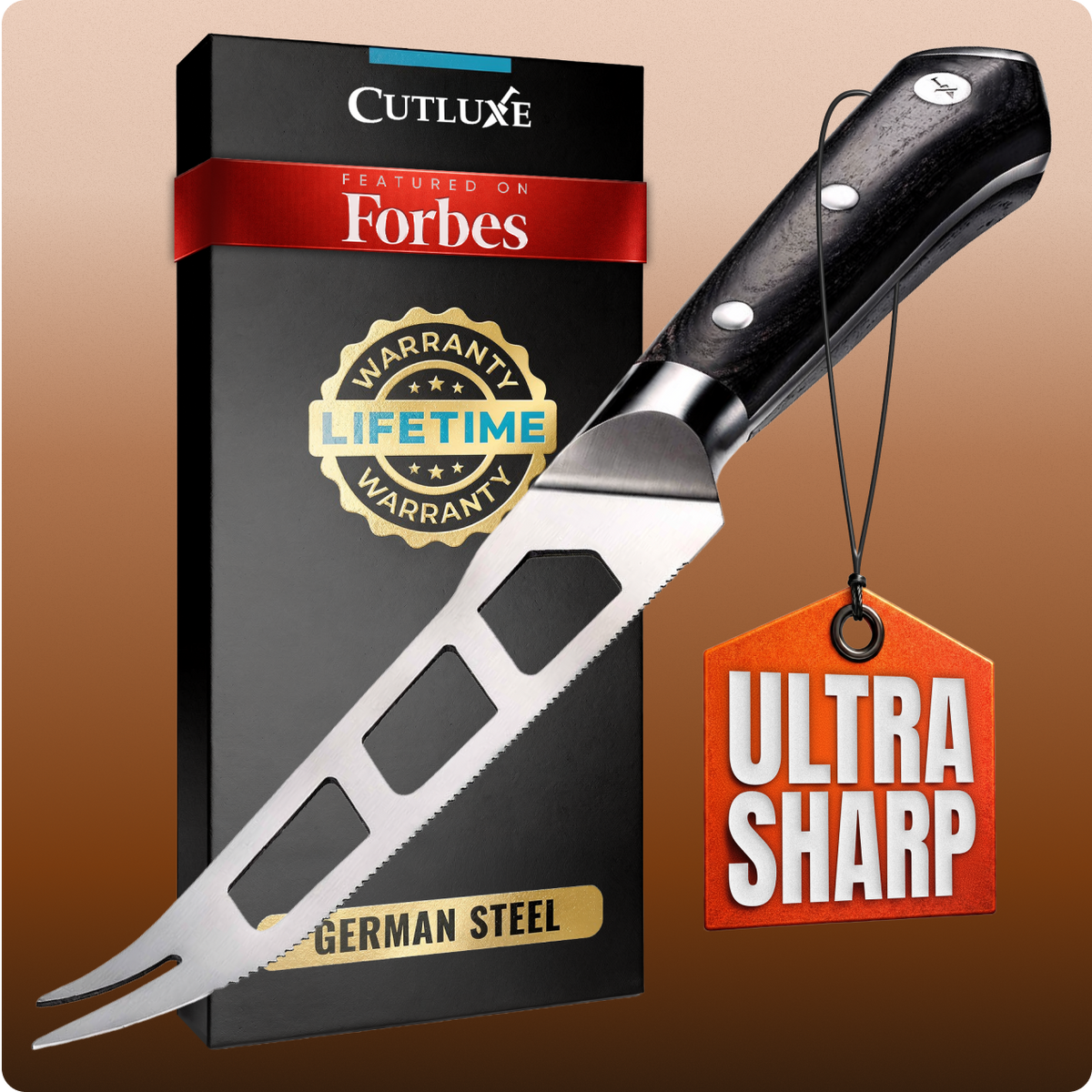 Product image 1 of 9: Ultra sharp German steel kitchen knife with lifetime warranty, featured on Forbes