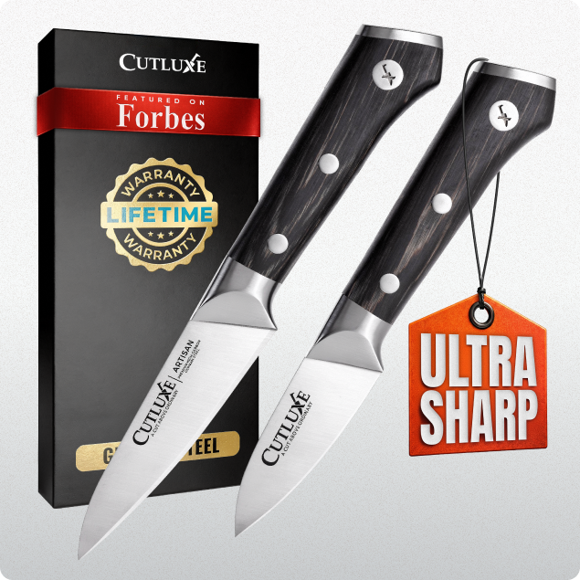 Product image 7 of 7: Ultra sharp Cutluxe kitchen knives with lifetime warranty, featured on Forbes, ideal for home cooks and chefs