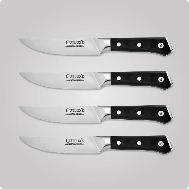 Straight Edge Steak Knives Set 4-Piece