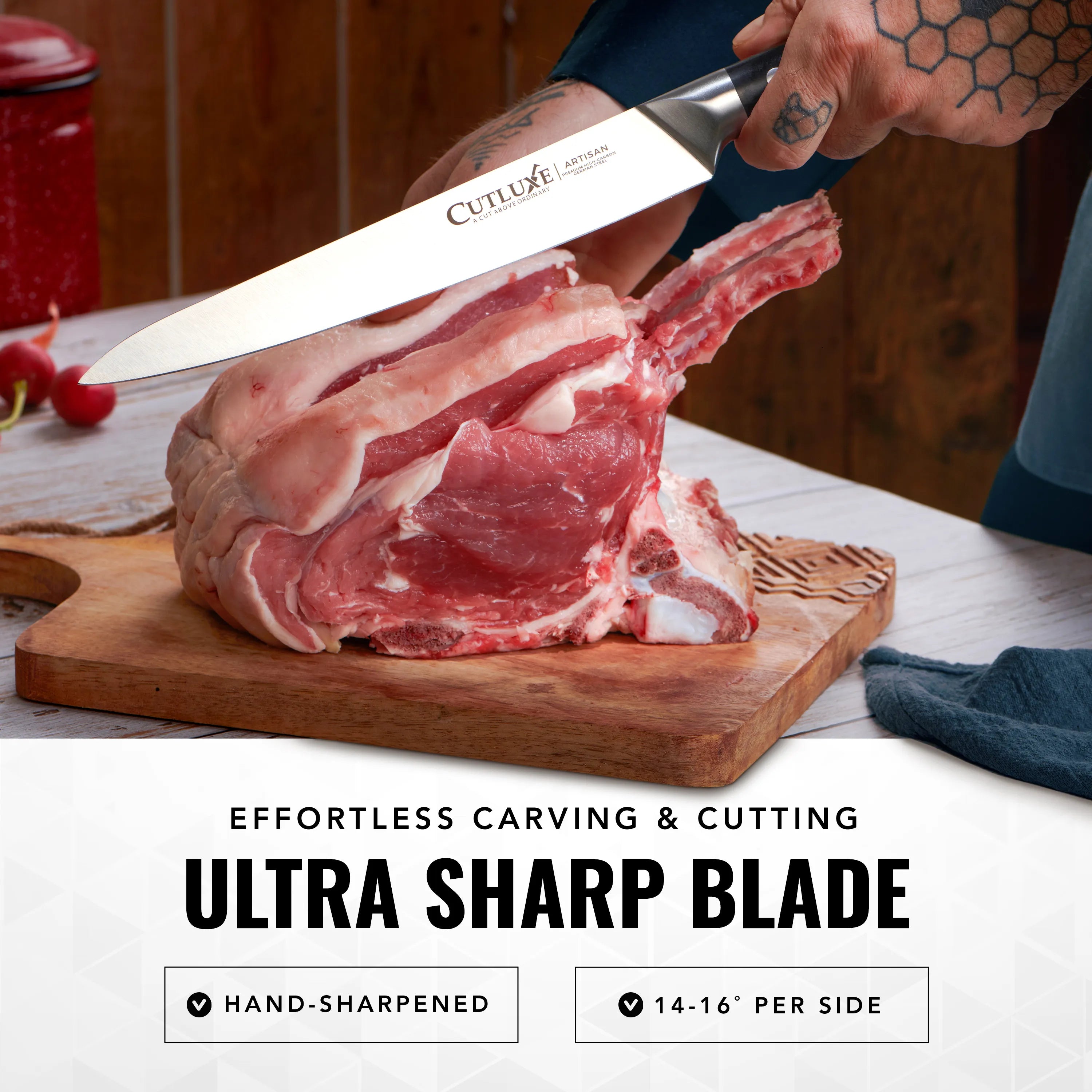 Carving Knife Set 2-Piece | Carving Knife and Carving Fork