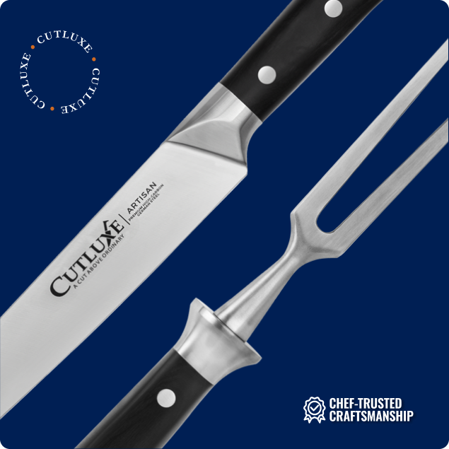 Carving Knife Set 2-Piece | Carving Knife and Carving Fork