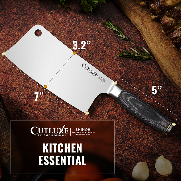 7″ Meat Cleaver Knife – Shinobi Series Japanese Butcher Blade