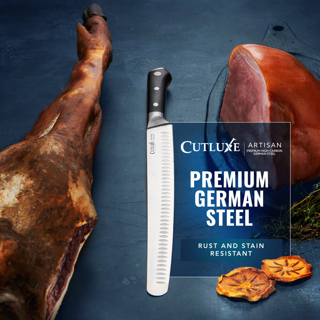 Ultra sharp German steel kitchen knife with lifetime warranty, featured on Forbes