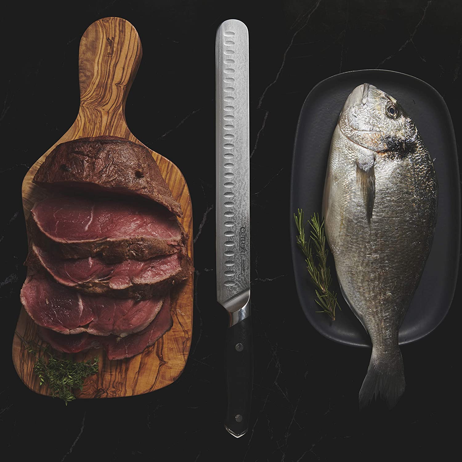 CUTLUXE Slicing Carving Knife – 12 Brisket Knife, Razor Sharp