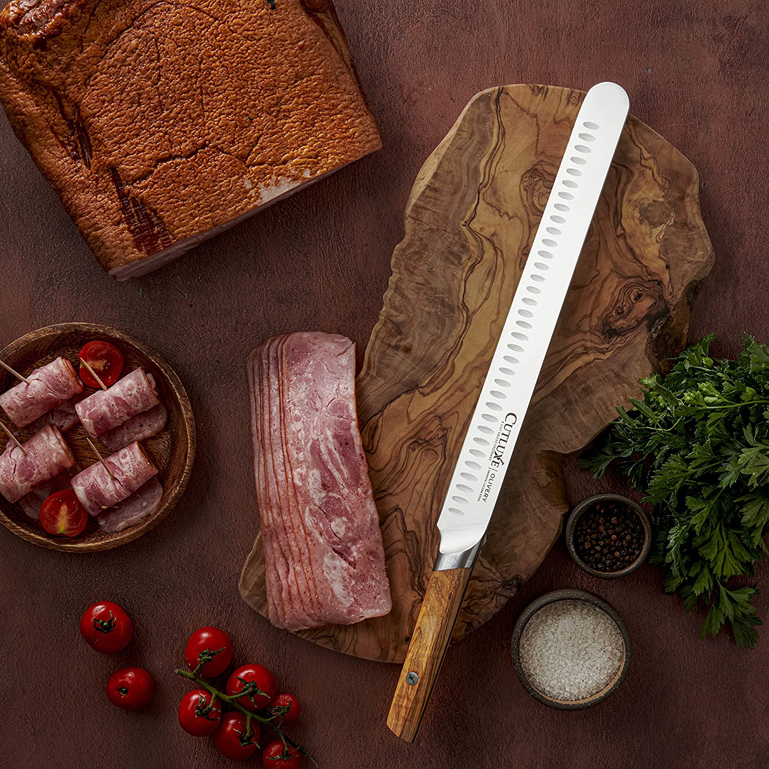 Cutluxe 12 Slicing Carving Knife, Brisket Knife – Artisan Series