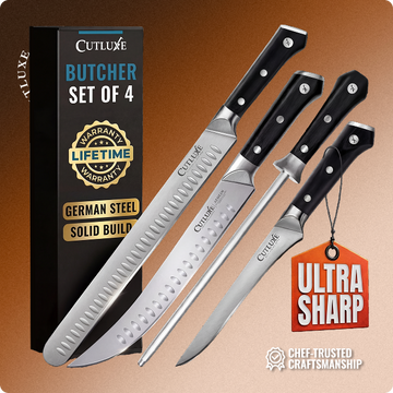 Pro Butcher Knife & Rod Set – Brisket, Breaking, Boning