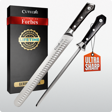 BBQ Knife Carving Set with Honing Rod