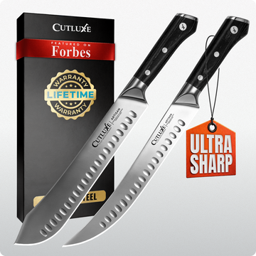 Ultra sharp artisan kitchen knives with lifetime warranty, featured on Forbes
