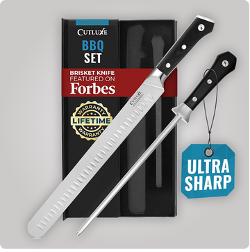 BBQ Knife Carving Set with Honing Rod