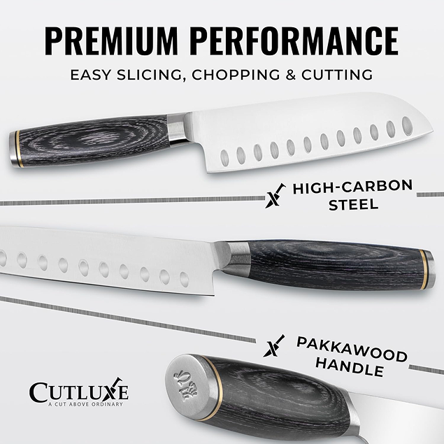 Cutluxe Artisan Olivery Shinobi knife series comparison chart