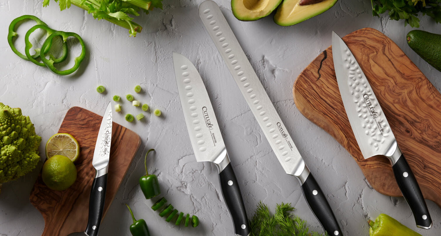 Cutluxe Chef & Cleaver Hybrid Knife - 8 Razor Sharp Kitchen Knife – Full Tang & Ergonomic Handle Design – Artisan Series