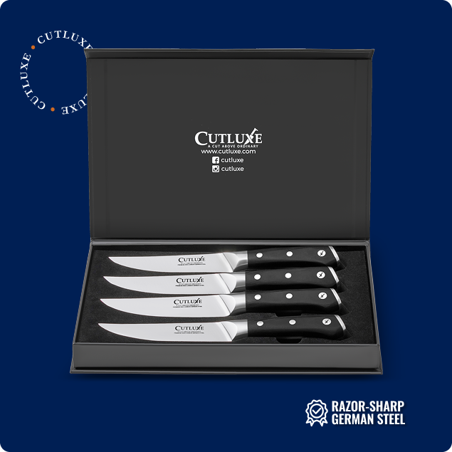 Straight Edge Steak Knives Set 4-Piece