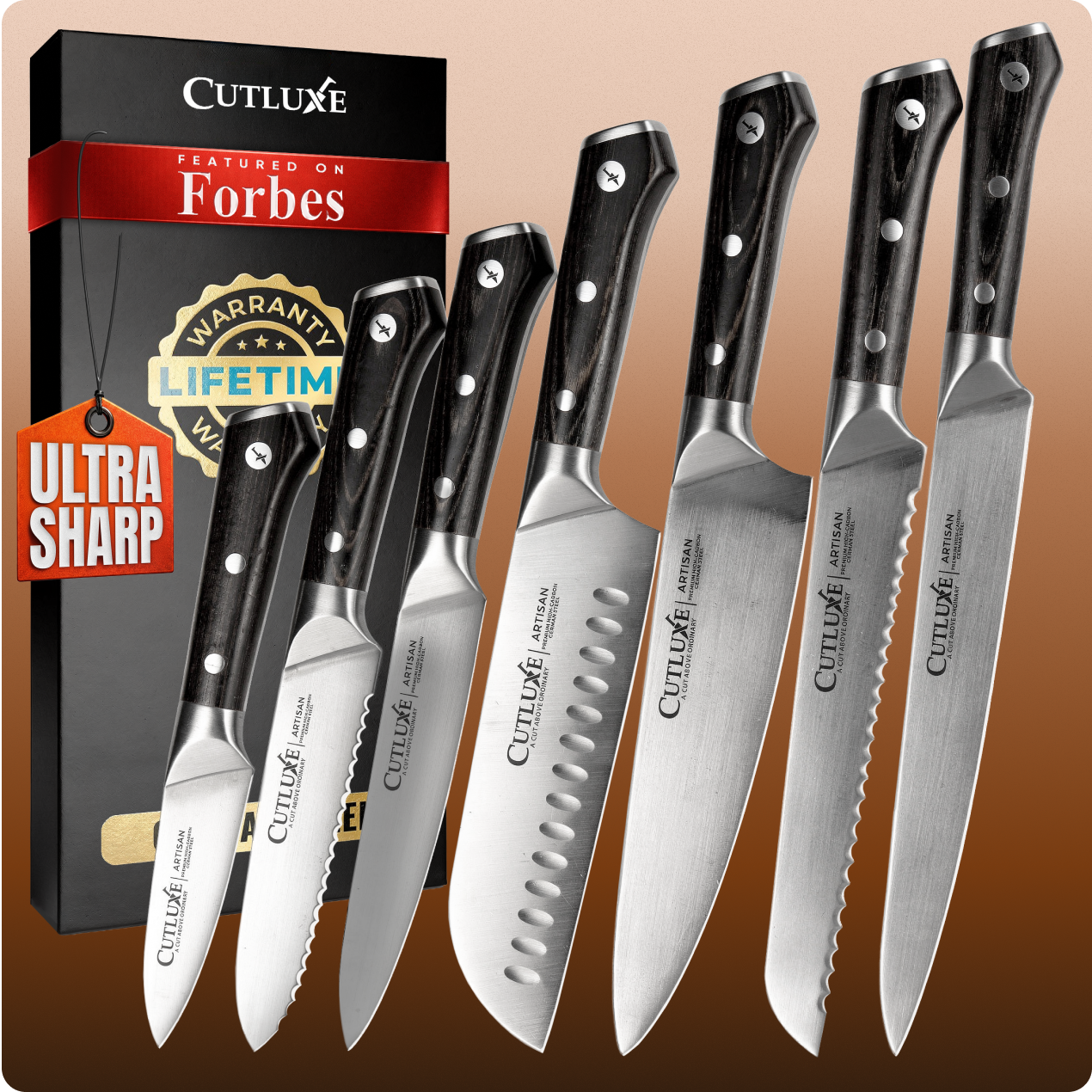 Ultimate 7-Piece Chef Knife Set – German Steel Kitchen Knives
