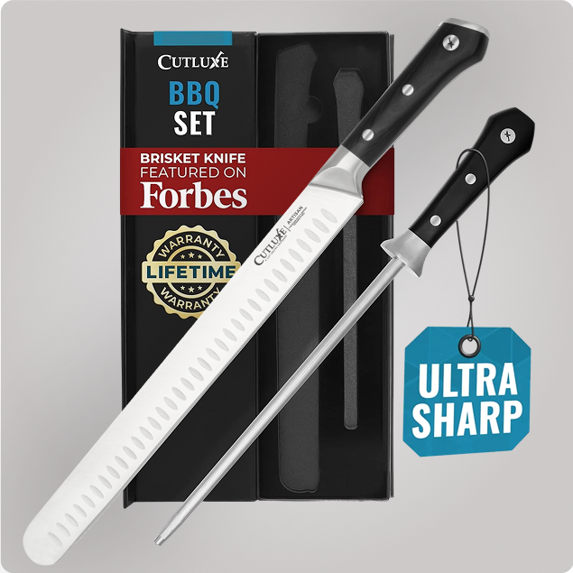 BBQ Knife Carving Set with Honing Rod