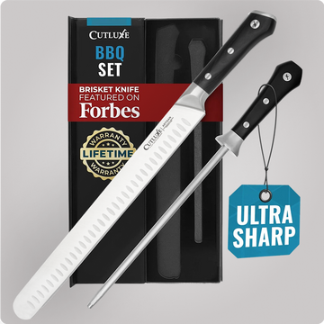 BBQ Knife Carving Set with Honing Rod