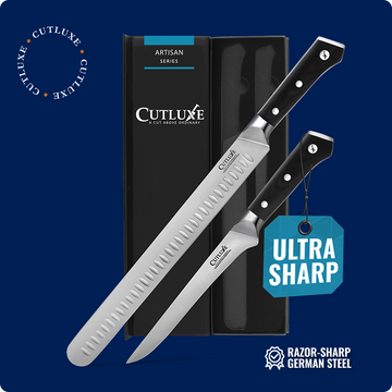 BBQ Carving Set 2-Piece | 12" Brisket Slicing and 6" Boning Knife