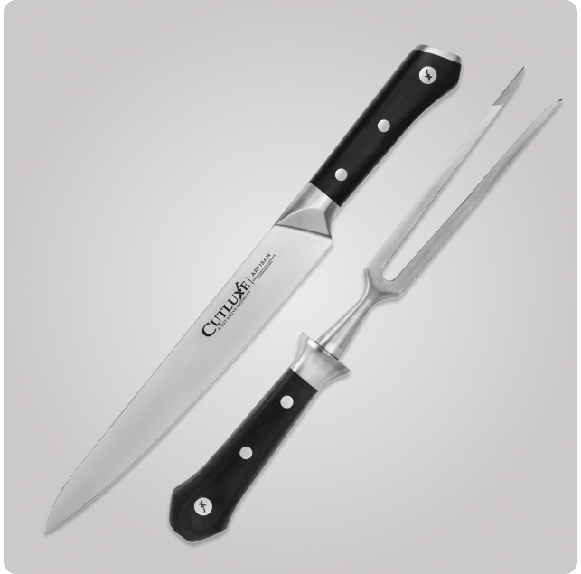 Carving Knife Set 2-Piece | Carving Knife and Carving Fork