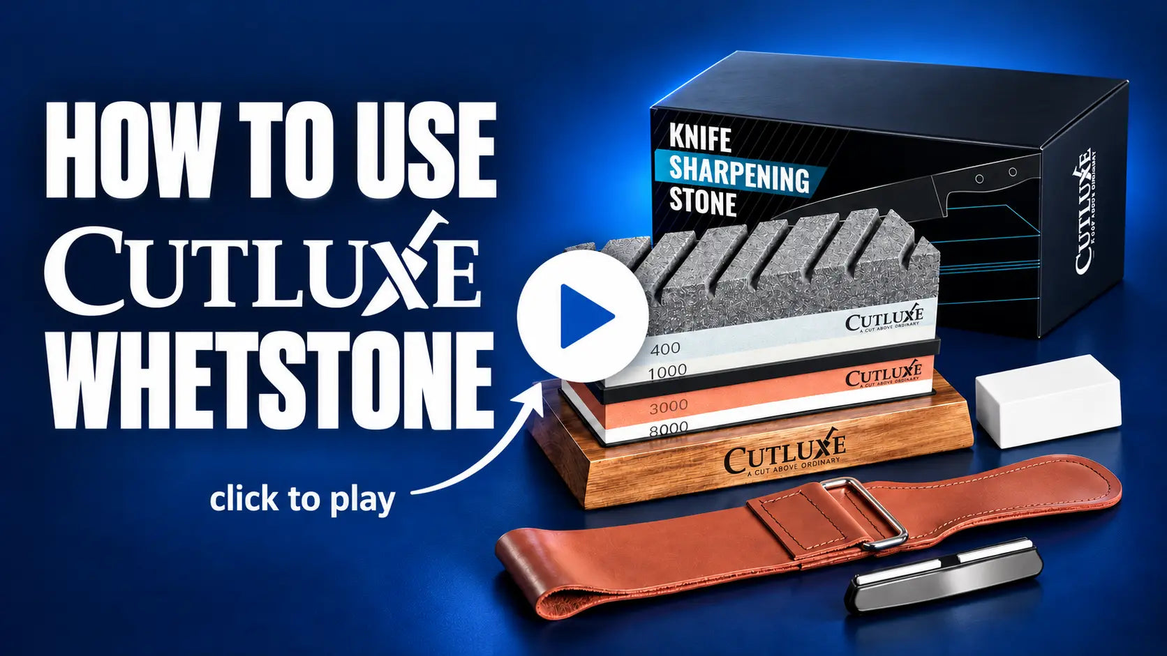 Professional Whetstone Sharpening Kit – product video
