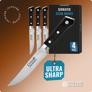 Serrated Edge Steak Knives Set 4-Piece