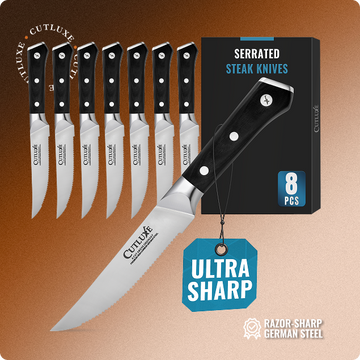 Serrated Edge Steak Knives Set 8-Piece
