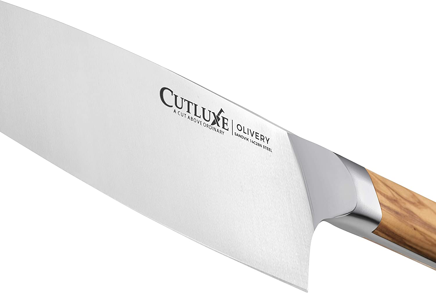 TURWHO 1-2pcs Sandvik 14C28N Stainless Steel Chef Knife Cooking Meat  Cleaver Knife Octagonal Ebony Handle