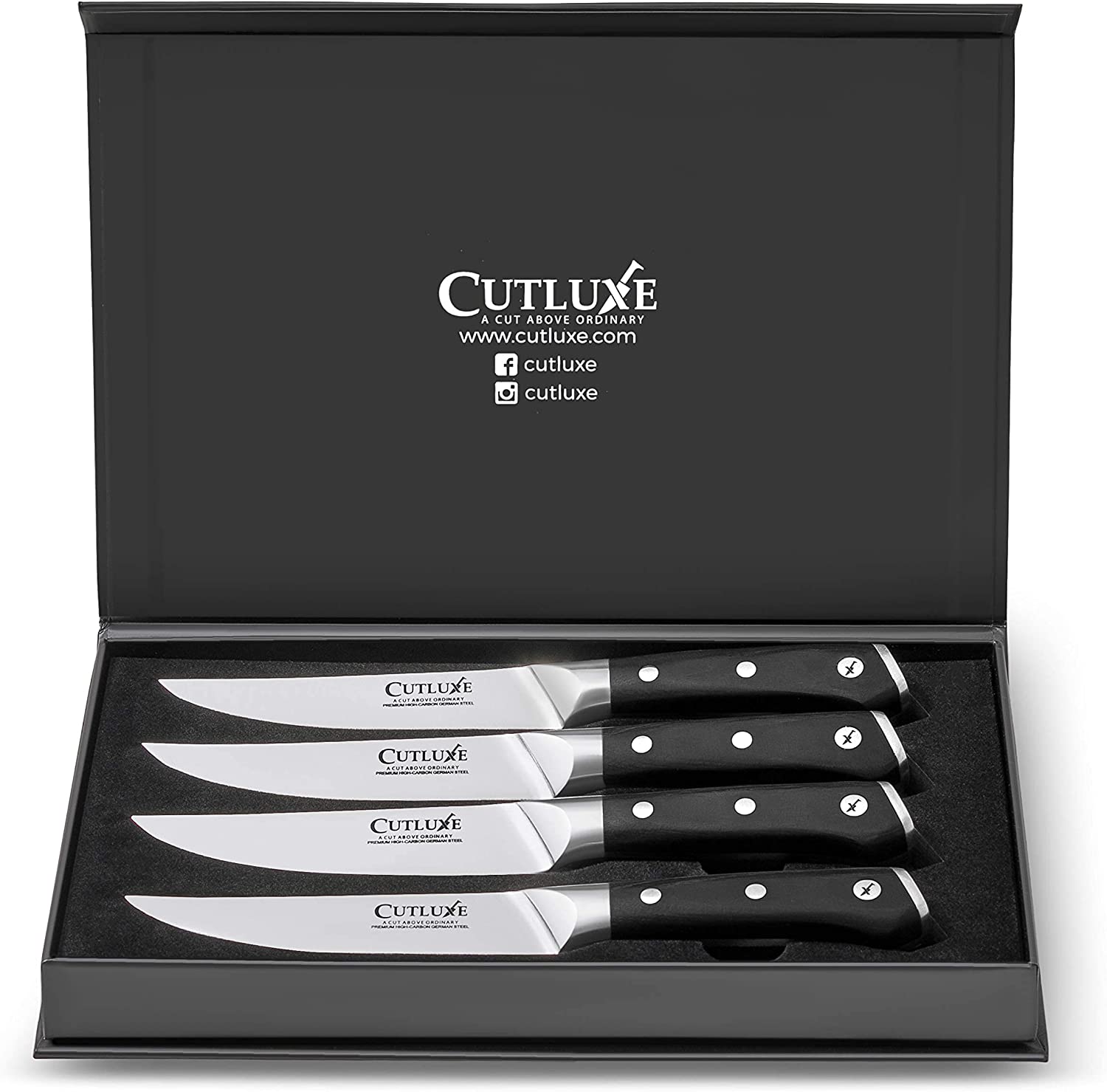 Straight Edge Steak Knives Set 4-Piece