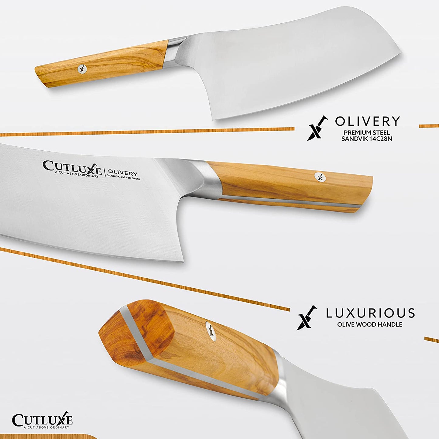 7″ Cleaver Knife| Olivery Series