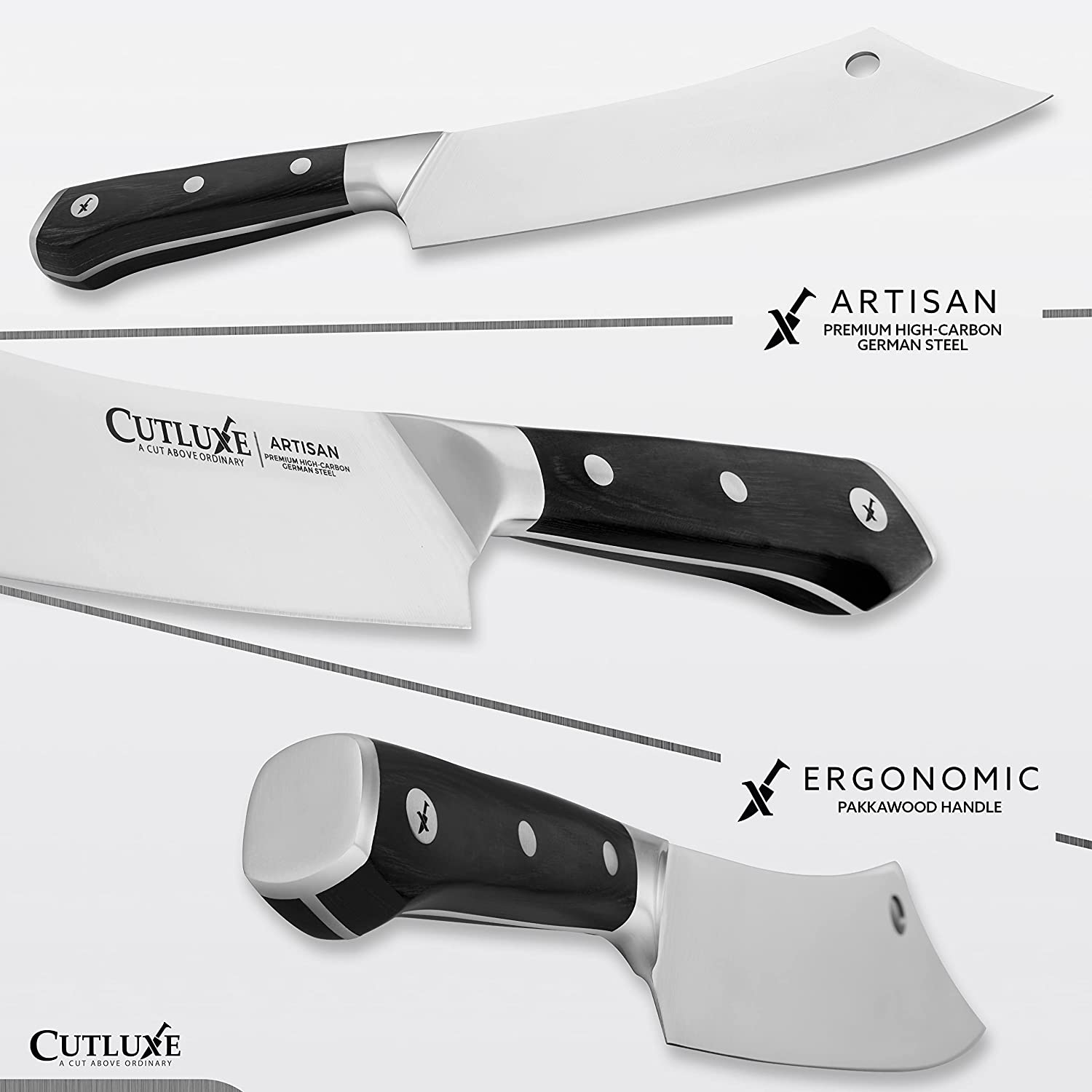 Chef Knife-8 Inch Kitchen Chefs Knives Professional Cooking Knife-German Hc  Steel-Full Tang Pakkawood Handle - China Cleaver Knife and Kitchen Knife  price