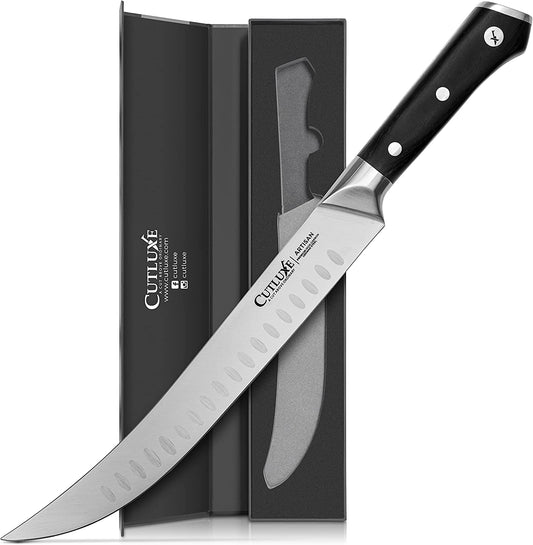 Buy Cutluxe 10'' Butcher Cimeter Breaking Knife Online | Best Kitchen Breaking Knives For Sale