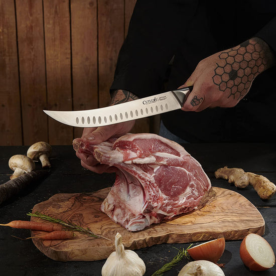 CUTLUXE 10″ Butcher Knife, Cimeter & Breaking Knife Artisan Series