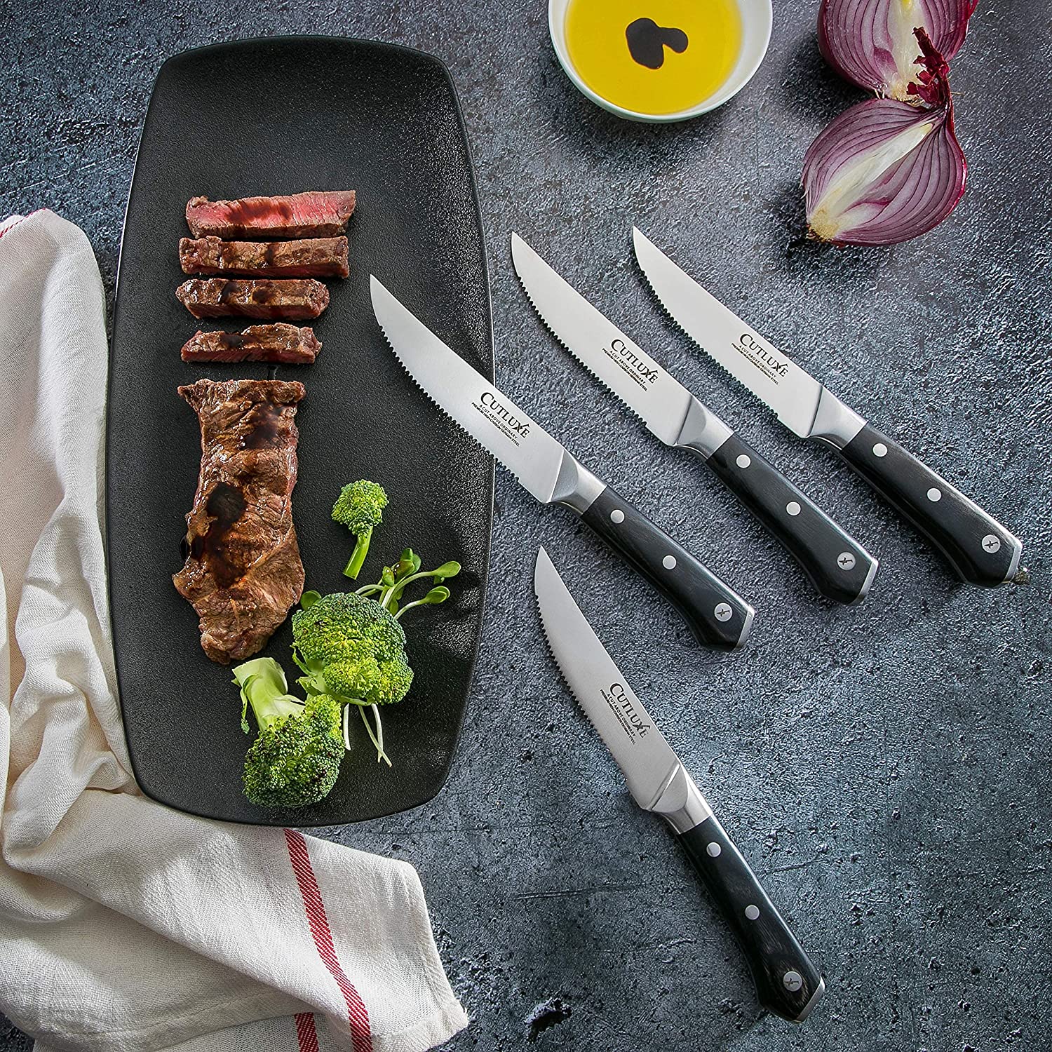 Four Serrated Steak Knives Gift Set